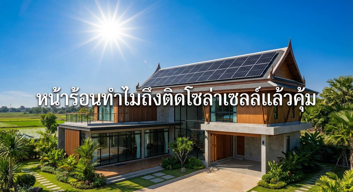 หน้าร้อนทำไมถึงติดโซล่าเซลล์แล้วคุ้ม? เคล็ดลับลดค่าไฟหลักพันให้เหลือหลักร้อยในกำแพงเพชร